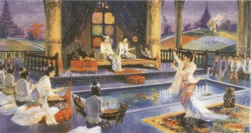 Buddhist Painting - the royal marriage of prince siddhattha and princess yasodhara Buddhism